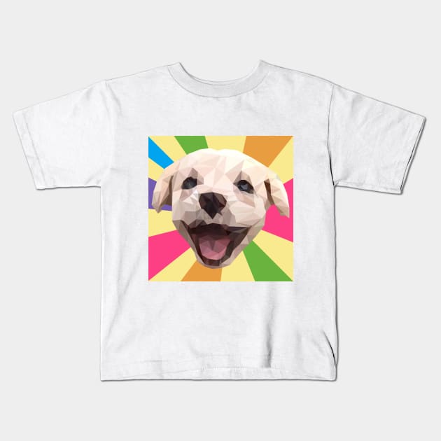 Golden Retriever Dog Face Kids T-Shirt by Family shirts